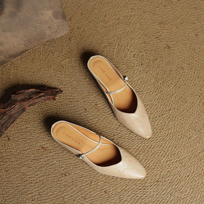 Damen Flache Schuhe mit Spitze, Riemen und Schnallenverschluss-Footwear for women-Alpenkind