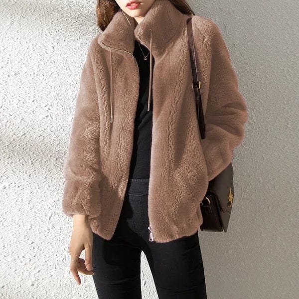 Damen-Fleecejacke mit Reißverschluss und Stehkragen-Jacket for women-Alpenkind