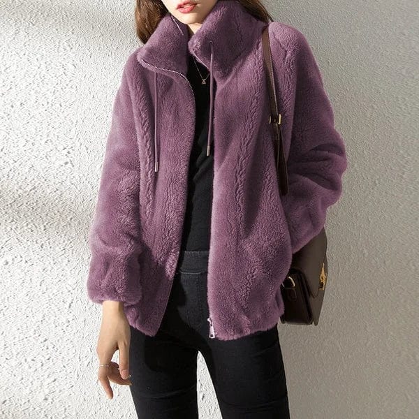 Damen-Fleecejacke mit Reißverschluss und Stehkragen-Jacket for women-Alpenkind