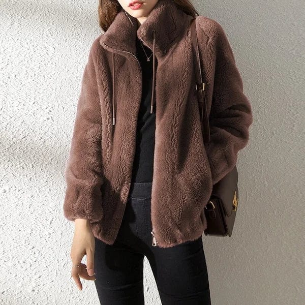 Damen-Fleecejacke mit Reißverschluss und Stehkragen-Jacket for women-Alpenkind
