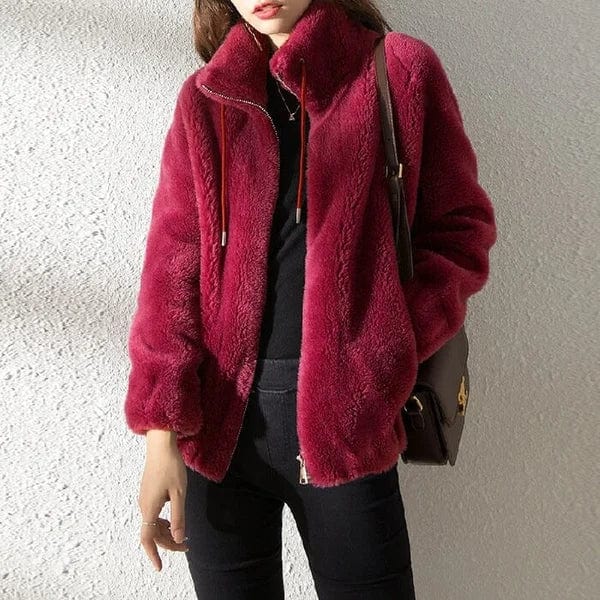 Damen-Fleecejacke mit Reißverschluss und Stehkragen-Jacket for women-Alpenkind
