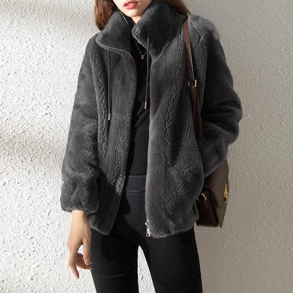 Damen-Fleecejacke mit Reißverschluss und Stehkragen-Jacket for women-Alpenkind