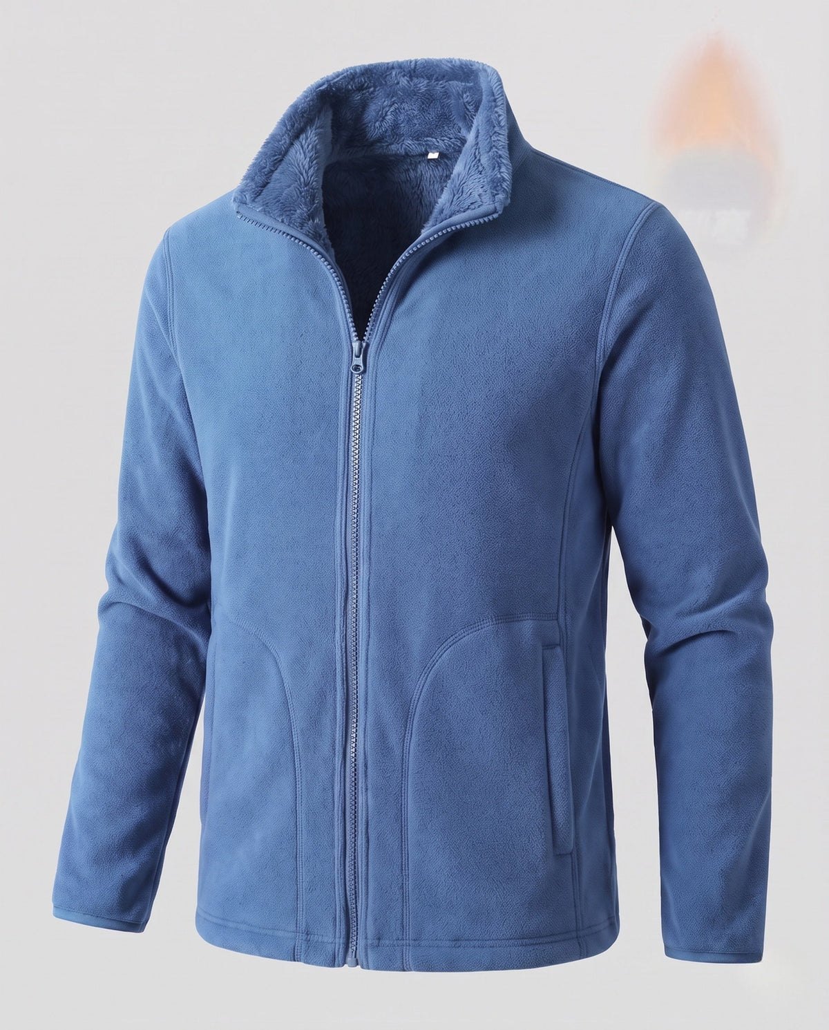 Damen-Fleecejacke mit Stehkragen und durchgehendem Reißverschluss-Jackets & Coats for men-Alpenkind