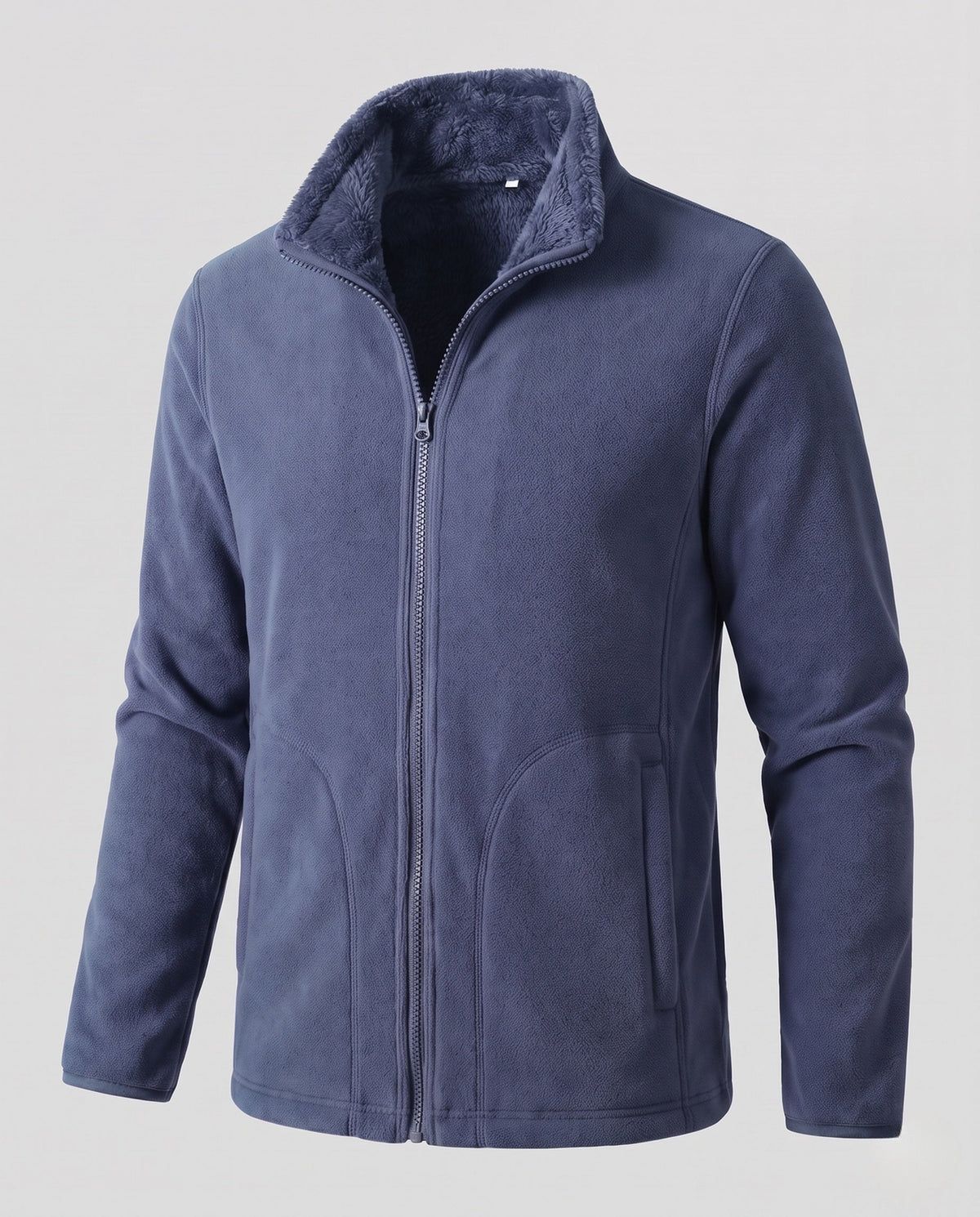 Damen-Fleecejacke mit Stehkragen und durchgehendem Reißverschluss-Jackets & Coats for men-Alpenkind