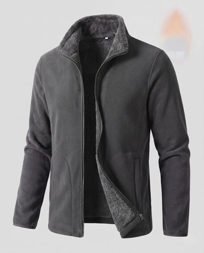 Damen-Fleecejacke mit Stehkragen und durchgehendem Reißverschluss-Jackets & Coats for men-Alpenkind