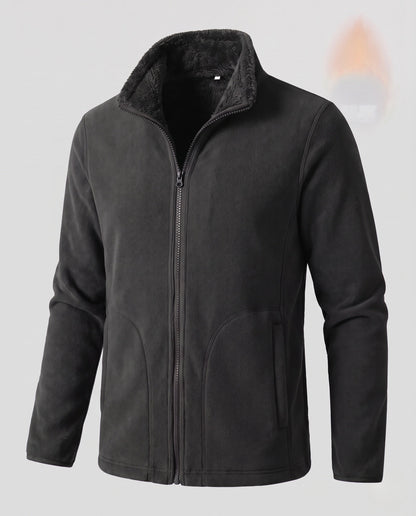 Damen-Fleecejacke mit Stehkragen und durchgehendem Reißverschluss-Jackets & Coats for men-Alpenkind