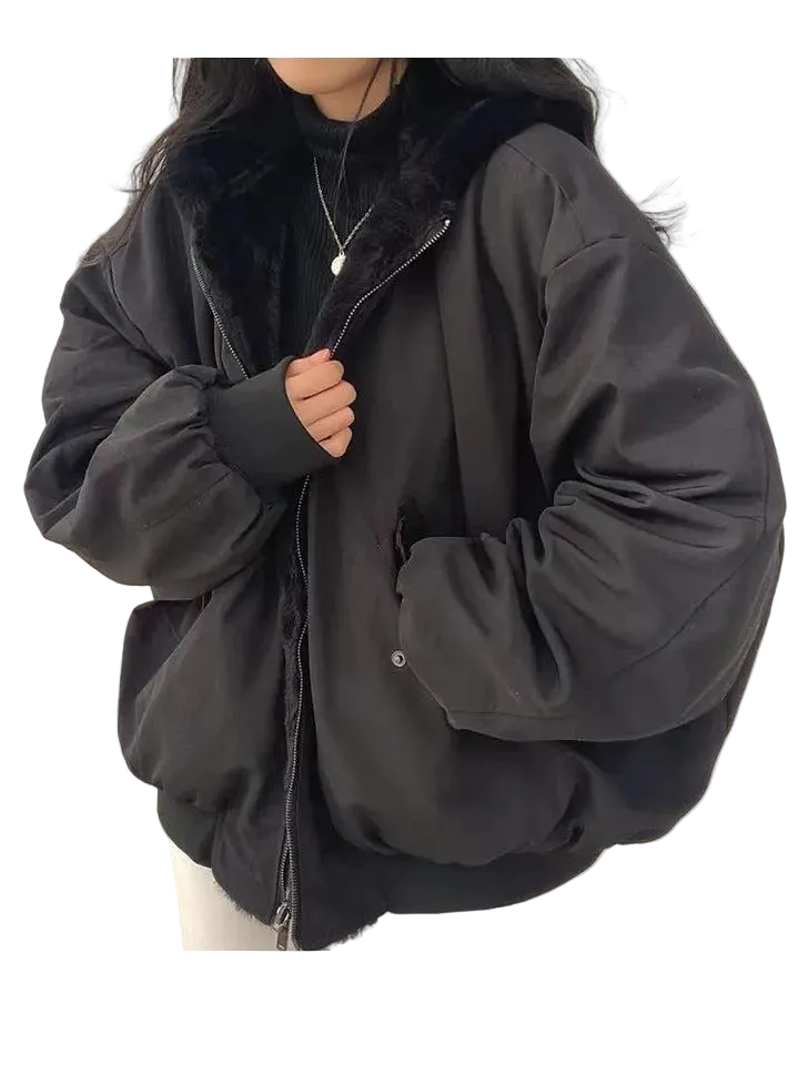 Damen Freizeitjacke mit Kapuze, Zipper und gefüttertem Innenbereich-Women Outerwear-Alpenkind