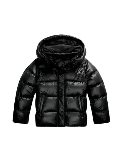 Damen Gesteppte Kurzjacke mit Kapuze-Women Outerwear-Alpenkind