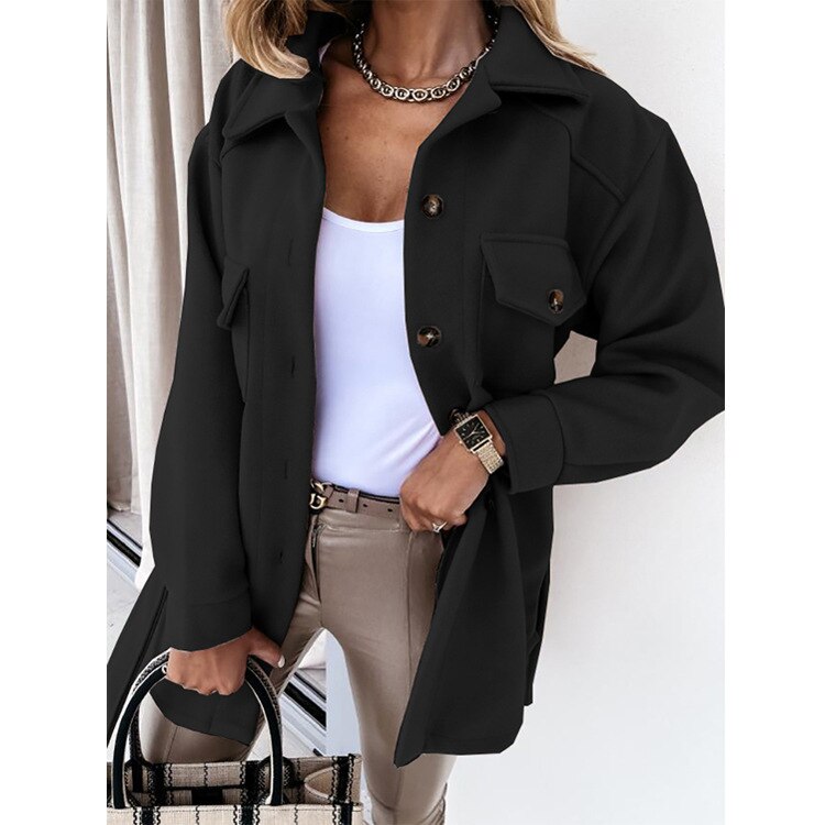 Damen-Hemdjacke mit Knopfleiste-Shirts for women-Alpenkind