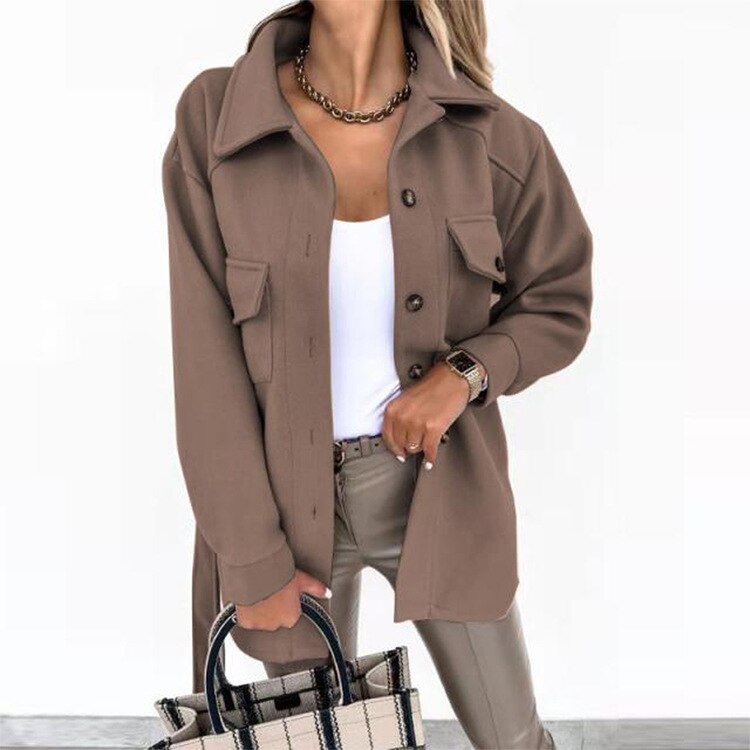Damen-Hemdjacke mit Knopfleiste-Shirts for women-Alpenkind