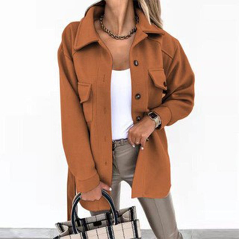 Damen-Hemdjacke mit Knopfleiste-Shirts for women-Alpenkind