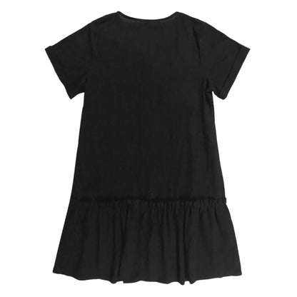 Damen-Hemdkleid mit Knopfleiste und kurzem Schnitt-Mini Dress-Alpenkind