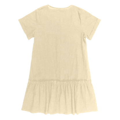 Damen-Hemdkleid mit Knopfleiste und kurzem Schnitt-Mini Dress-Alpenkind