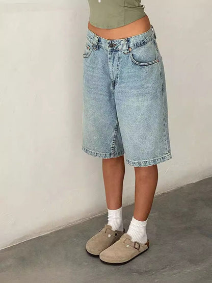 Damen High-Waist Jeans-Shorts-Shorts for women-Alpenkind