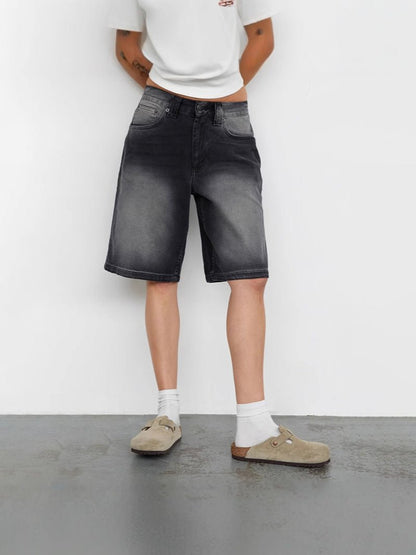 Damen High-Waist Jeans-Shorts-Shorts for women-Alpenkind
