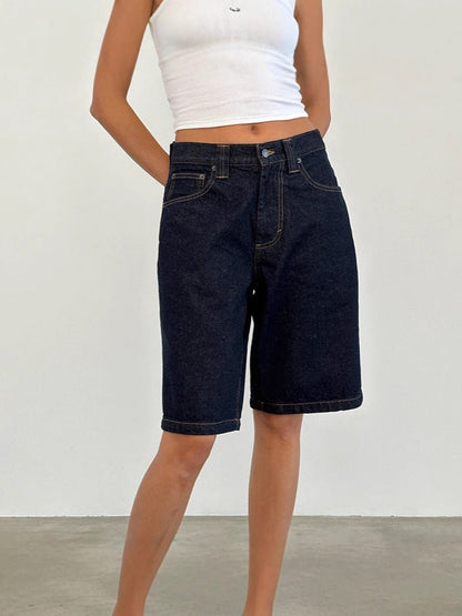 Damen High-Waist Jeans-Shorts-Shorts for women-Alpenkind