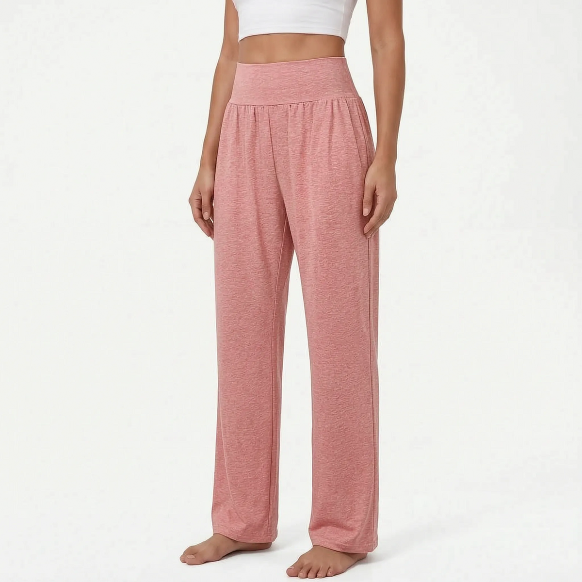 Damen High-Waist Lounge-Hose mit weitem Bein-Pants for woman-Alpenkind