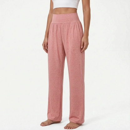 Damen High-Waist Lounge-Hose mit weitem Bein-Pants for woman-Alpenkind