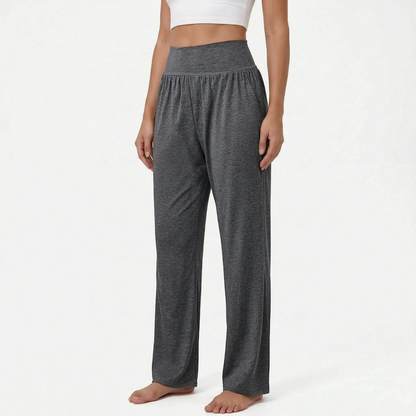 Damen High-Waist Lounge-Hose mit weitem Bein-Pants for woman-Alpenkind