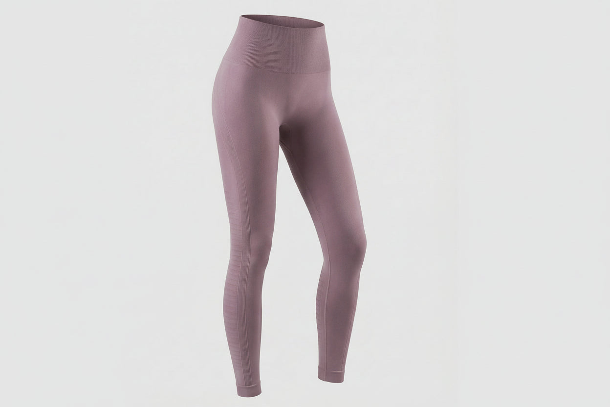 Damen High-Waist Nahtlose Leggings mit Strukturierten Panelnähten-Leggings for women-Alpenkind