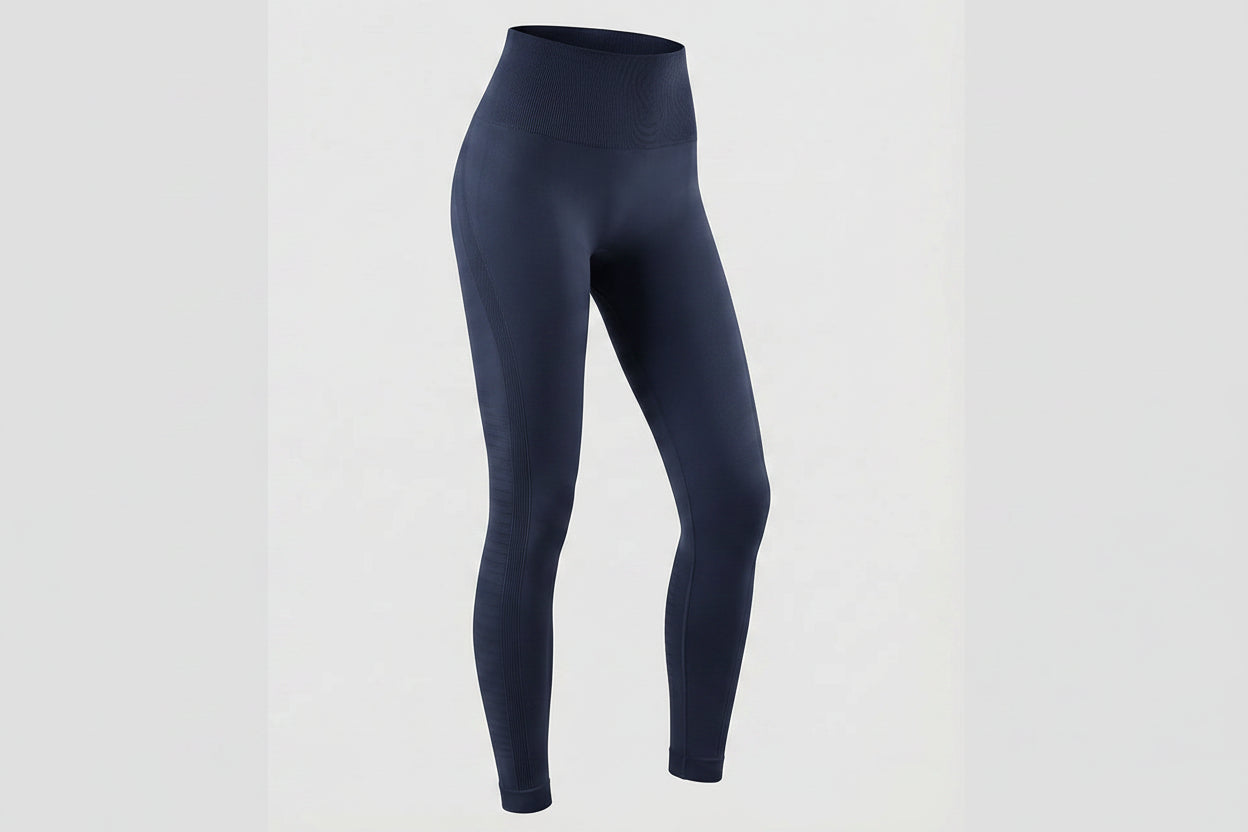 Damen High-Waist Nahtlose Leggings mit Strukturierten Panelnähten-Leggings for women-Alpenkind