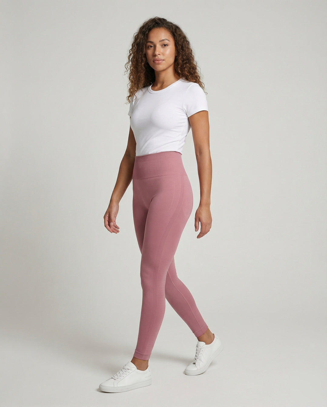 Damen High-Waist Nahtlose Leggings mit Strukturierten Panelnähten-Leggings for women-Alpenkind