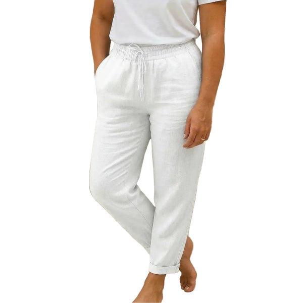 Damen Hose mit elastischem Bund und Kordelzug-Women Pants-Alpenkind