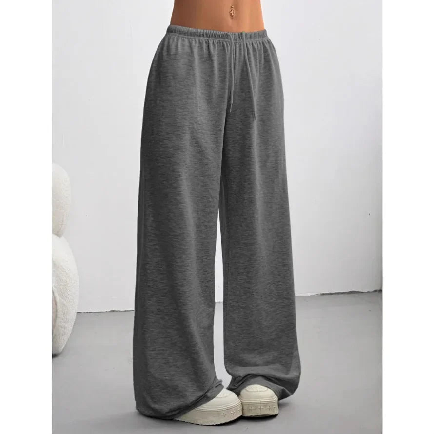Damen Hose mit elastischem Bund und weitem Bein-Women Pants-Alpenkind