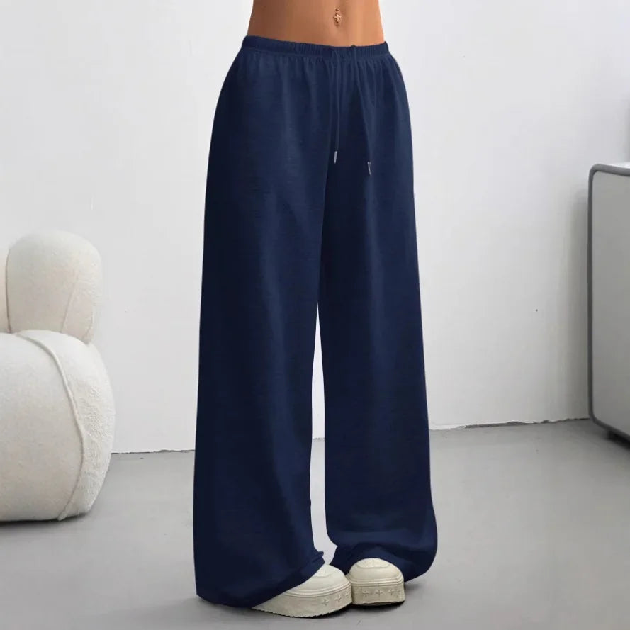 Damen Hose mit elastischem Bund und weitem Bein-Women Pants-Alpenkind