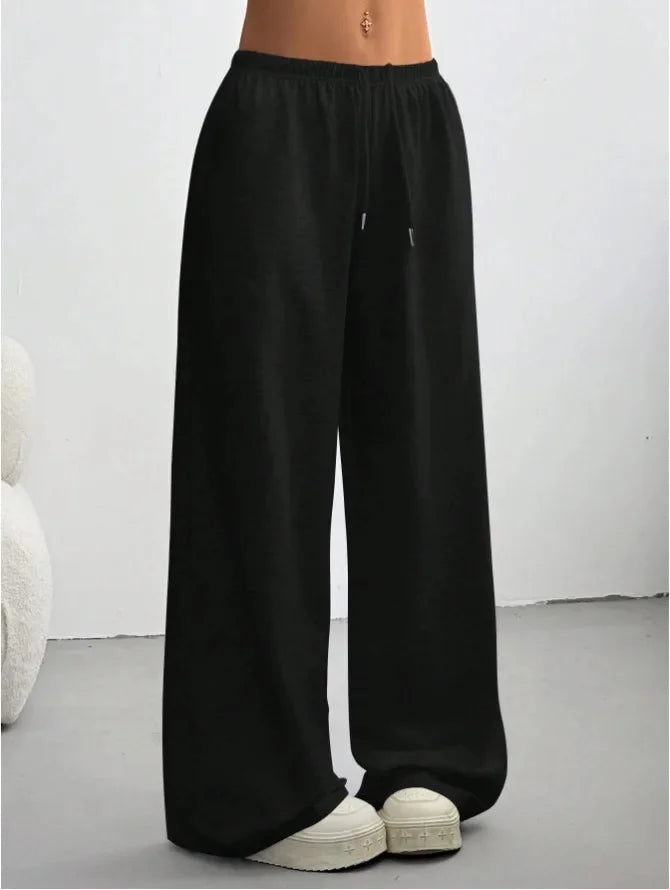 Damen Hose mit elastischem Bund und weitem Bein-Women Pants-Alpenkind