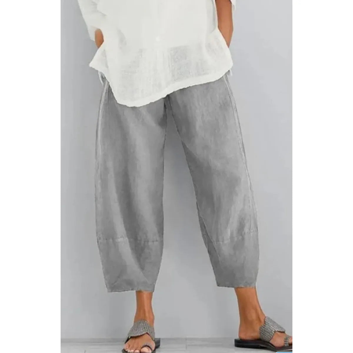 Damen Hose mit elastischem Bund und weiter Beinform-Women Pants-Alpenkind