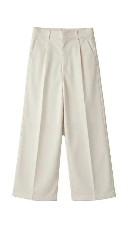 Damen Hose mit hohem Bund und weitem Bein-Women Pants-Alpenkind