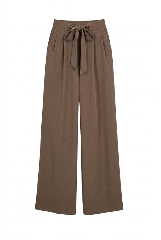 Damen-Hose mit weitem Bein und Bindegürtel-Pants for Women-Alpenkind