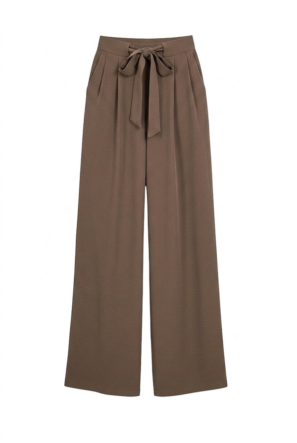 Damen-Hose mit weitem Bein und Bindegürtel-Pants for Women-Alpenkind