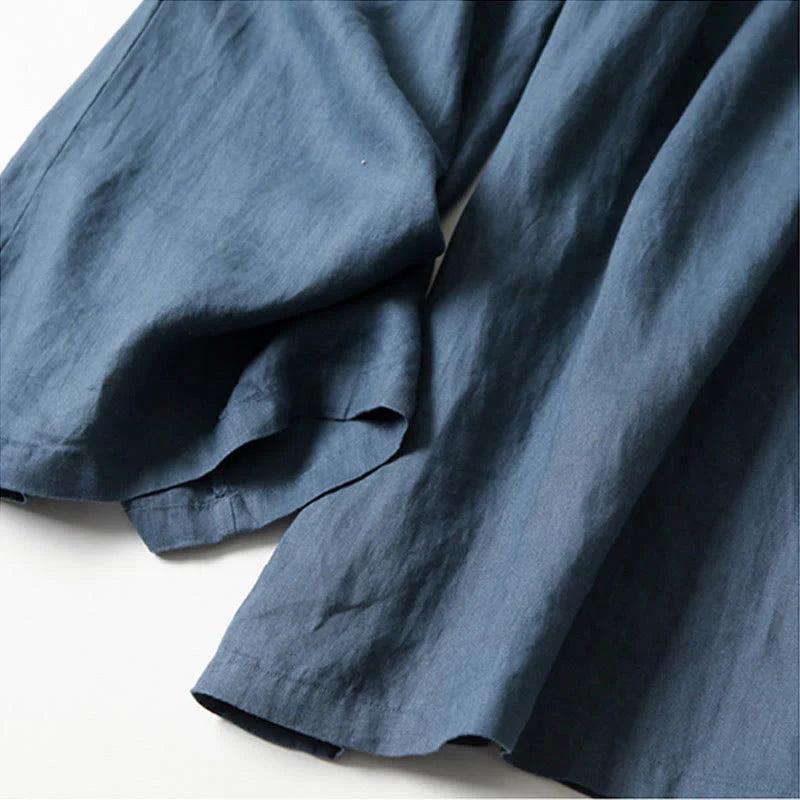 Damen Hose mit Weitem Bein und Hoher Taille-Women Pants-Alpenkind