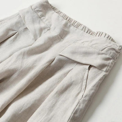 Damen Hose mit Weitem Bein und Hoher Taille-Women Pants-Alpenkind