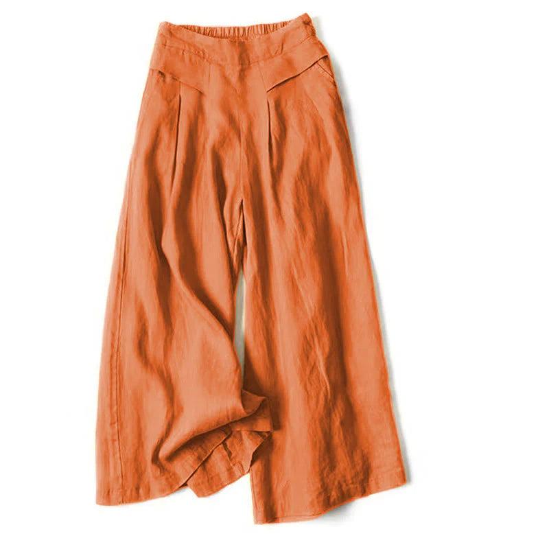 Damen Hose mit Weitem Bein und Hoher Taille-Women Pants-Alpenkind