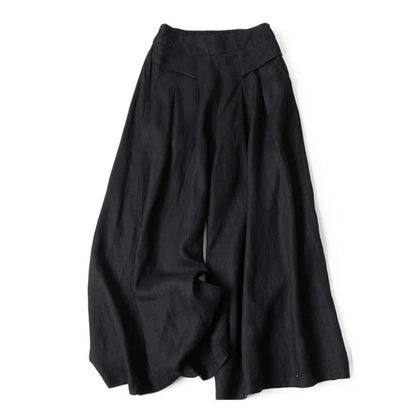 Damen Hose mit Weitem Bein und Hoher Taille-Women Pants-Alpenkind