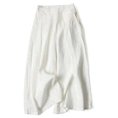 Damen Hose mit Weitem Bein und Hoher Taille-Women Pants-Alpenkind