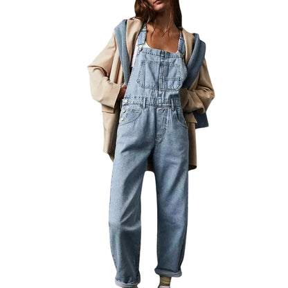Damen-Jeansoverall mit verstellbaren Trägern-Alpenkind
