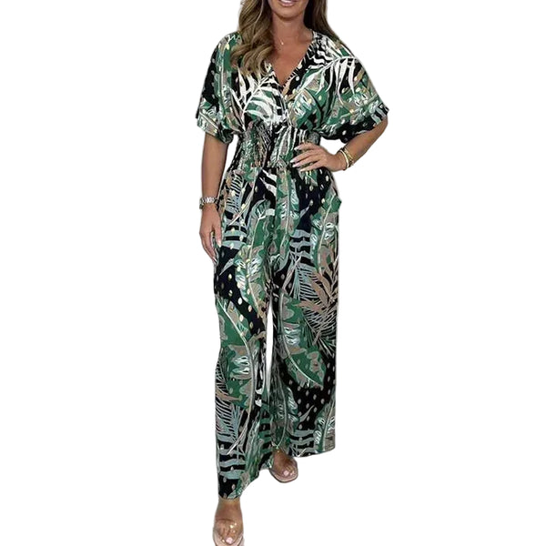 Damen Jumpsuit mit Print und weitem Bein-Jump suit-Alpenkind