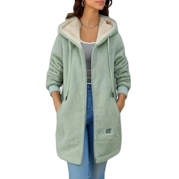 Damen Kapuzenjacke mit Reißverschluss und Innenfutter-Women Sweaters-Alpenkind
