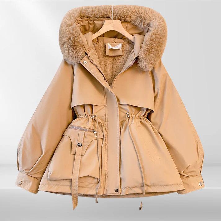 Damen Kapuzenjacke mit Taillenzug-Women Outerwear-Alpenkind
