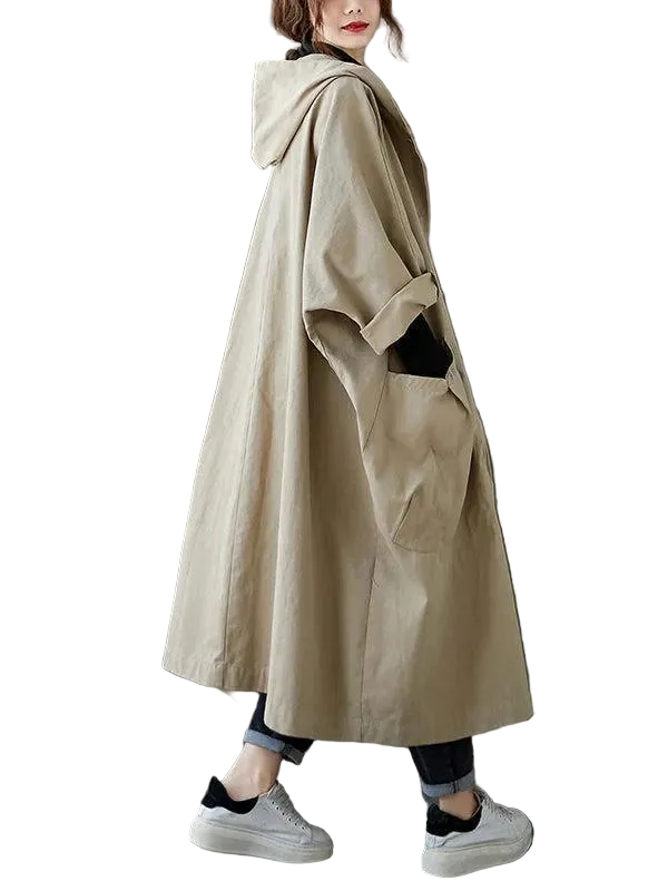 Felicia Damen Langer Wasserdichter Mantel – Stilvoll, Leicht & Funktional für Jede Jahreszeit-Women Outerwear-Alpenkind