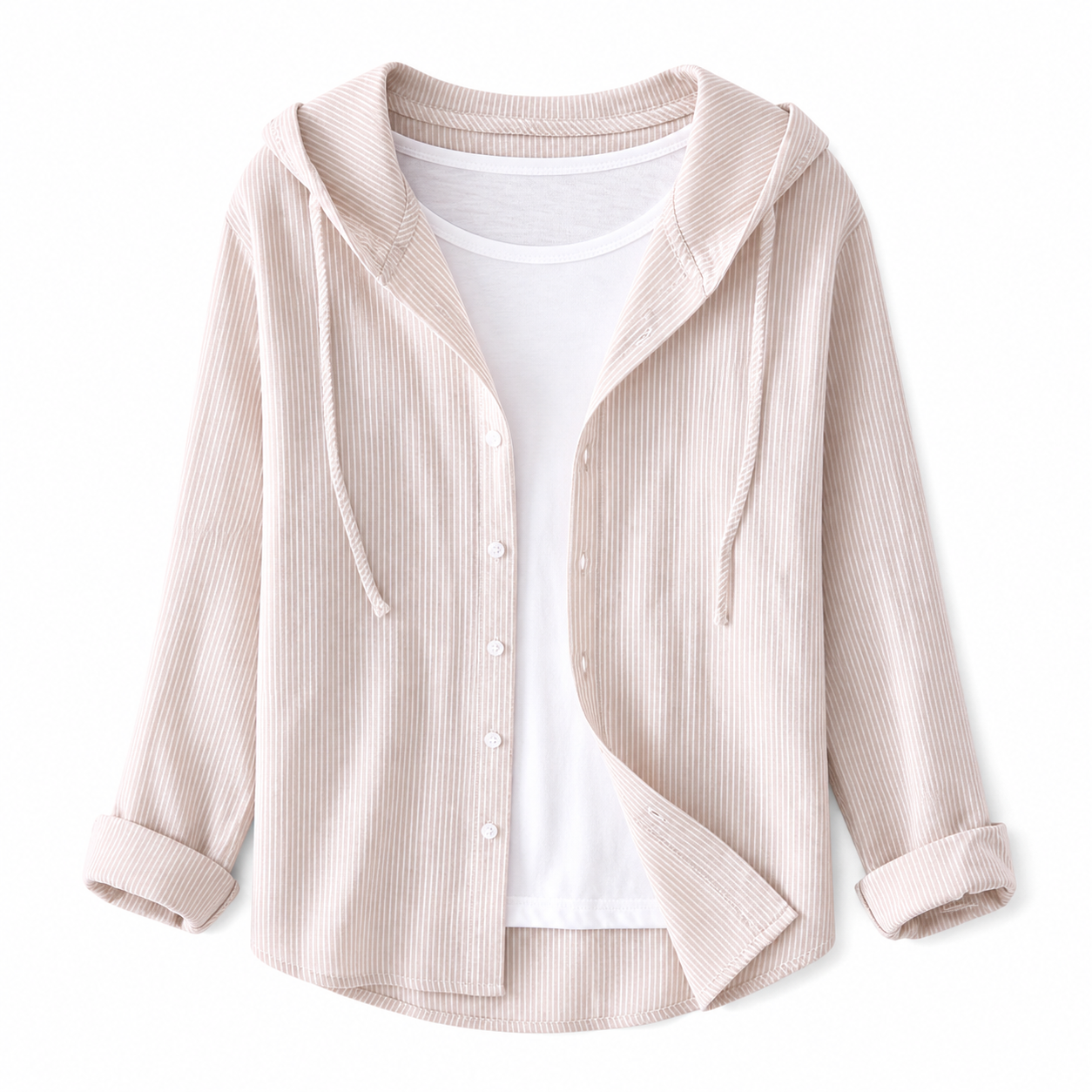 Damen Kapuzenshirt mit Knopfleiste-Shirts for women-Alpenkind