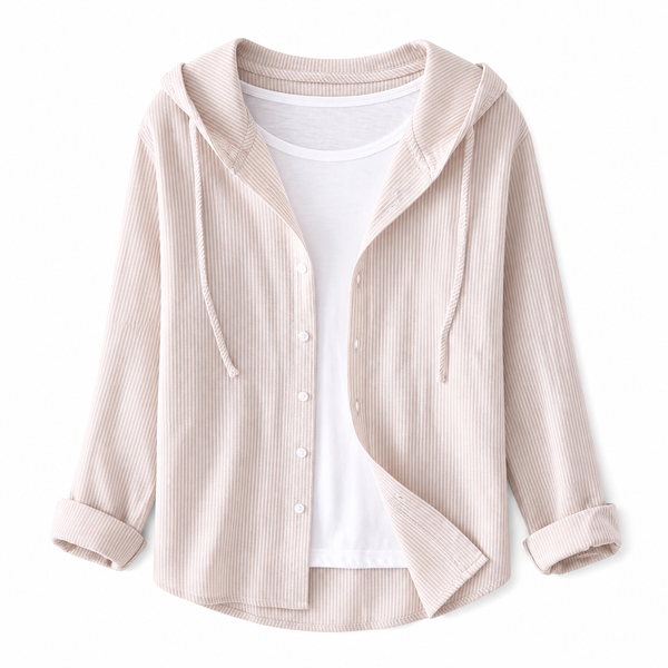 Damen Kapuzenshirt mit Knopfleiste-Shirts for women-Alpenkind