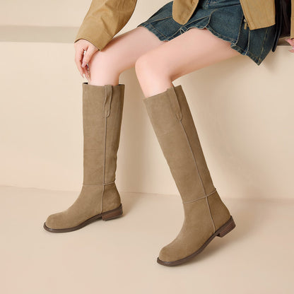 Damen-Kniehohe Wildlederstiefel-Footwear for women-Alpenkind