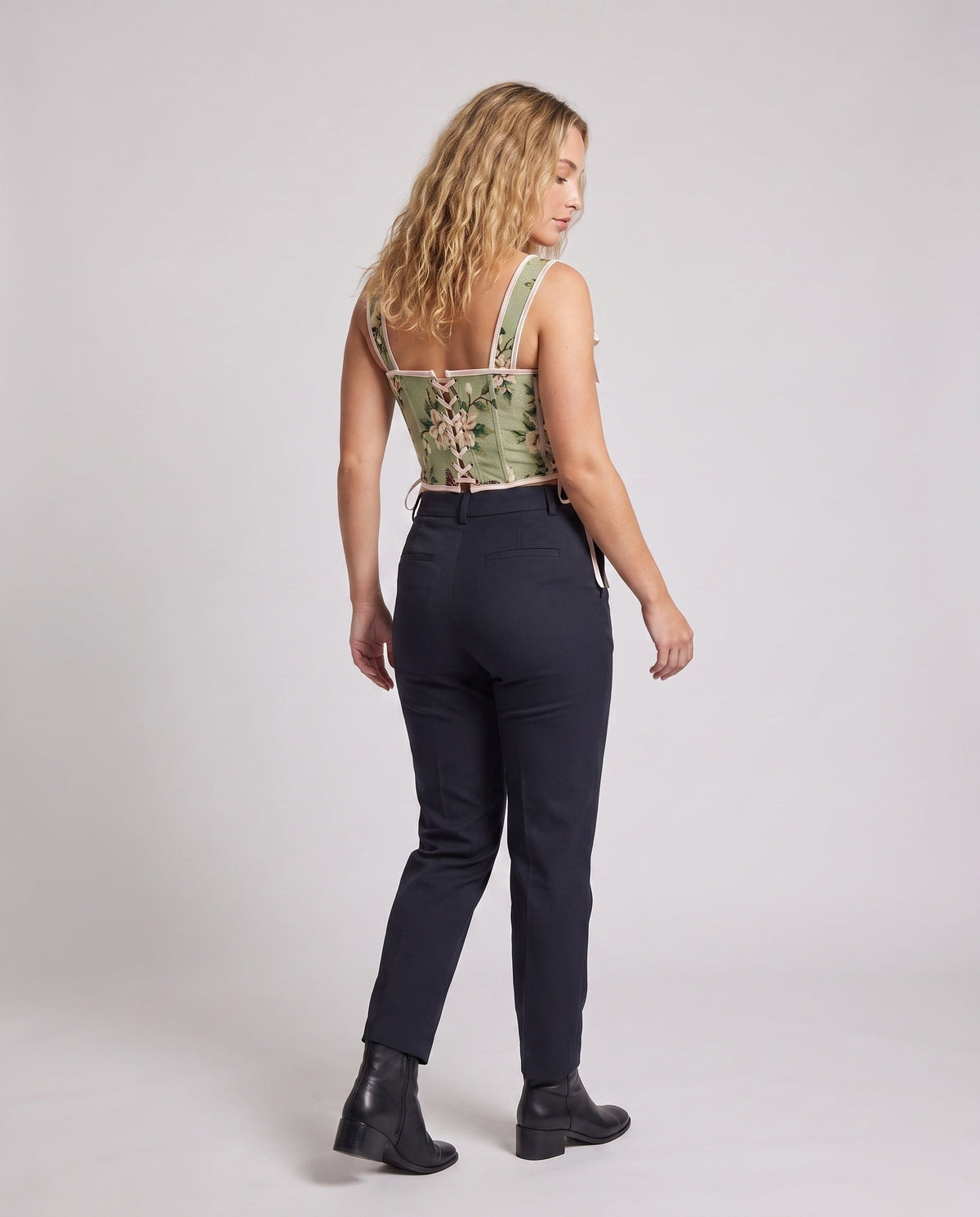 Damen-Korsettoberteil mit Blumenmuster-Tops for women-Alpenkind