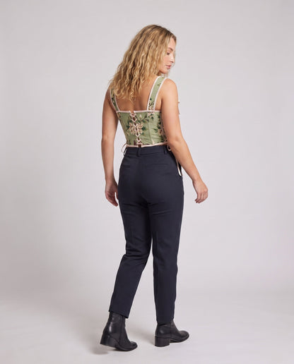Damen-Korsettoberteil mit Blumenmuster-Tops for women-Alpenkind