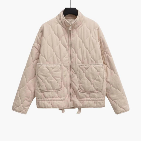 Damen Kurze Steppjacke mit Reißverschluss-Women Outerwear-Alpenkind